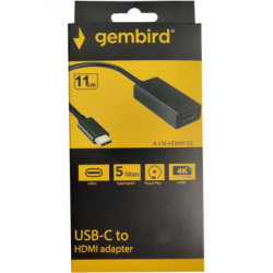 A-CM-HDMIF-03 ** Gembird TYPE-C TO HDMI 11cm CABLE (alt.A-CM-HDMIF-01, A-USB3C-HDMI-01 479) - Img 2