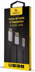 A-HDMIM-DPM-01 Gembird Active 4K HDMI male to DisplayPort male adapter cable, 2m, black - Img 3