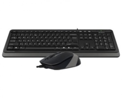 A4 Tech F1010 USB US siva tastatura + USB sivi miš-2