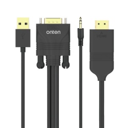 Adapter vga + jack 3.5mm + usb 2.0 na hdmi 1.8m (otn-5152) onten ( AD500 )