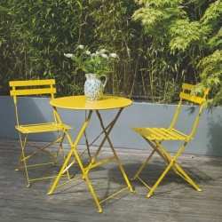 Alberg Retro žuti bistro set 2 stolice + sto Loretto ( KLK035-YELLOW )