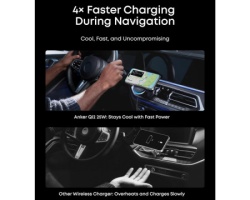 Anker Prime 25W MagGo bežični auto punjač, crni -6