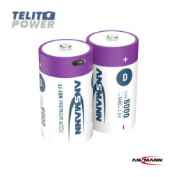 Ansmann punjiva Li-Ion 1.5V 6000mAh D sa USB tip C ulazom za punjenje 2 komada ( 4229 ) - Img 2