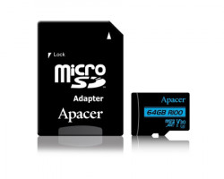 Apacer UHS-I MicroSDXC 64GB V30 + adapter AP64GMCSX10U7-R - Img 2