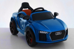 Audi MIni Auto na akumulator sa kožnim sedištem i mekim gumama - Plavi - Img 3