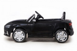 Audi S5 Cabriolet Auto na akumulator sa kožnim sedištem i mekim gumama - Crni - Img 6