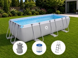 Avenli Porodični bazen 400x200x99 SET sa merdevinama, pumpom, čeličnom konstrukcijom