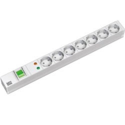 Bachmann PDU Basic ALU 19" 1U 7xšuko sa prekid. prenap.zašti. 16A, 2m ( 333.405 )