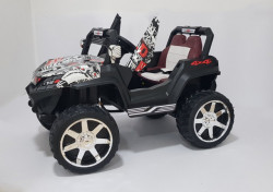 BAGI 4x4 model 119A - Dečiji Auto na akumulator sa kožnim sedištem i mekim gumama - funkcija ljuljanja - Beli - Img 5