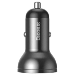 Baseus Auto punjač 2*Usb A 24W Digital Display crna ( 999905 )-3