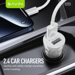 Bavin Auto punjač 2xUSB + kabl Micro crna ( 90043 )-6