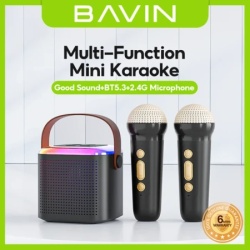 Bavin mini karaoke zvučnik sa  2 mikrofona crna ( 90506 )-2