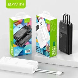 Bavin Power bank 20000mAh 22,5W  Type C & Ligtning  kabl crna ( 90313 )-8