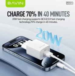 Bavin punjač 20W USB-A + kabl Micro bela ( 90028 )-6