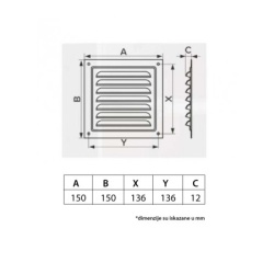 BB Link Metalna žaluzina 150x150mm   ( 116E )-2