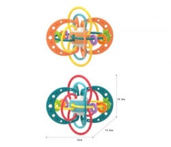BBO igracka za bebe lopta/glodalica sa prstenovima 0m+ (he0104) ( HE0104 )