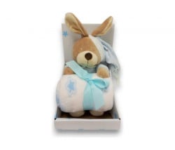 Bbo set igračka + ćebence sleepy bear (20tb0167) - blue ( 20TB0167-2BLUE )