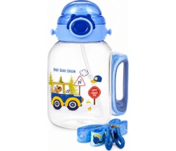 Bbo solja sa slamcicom i trakom (650ml) – blue ( 52133B )