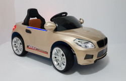 BMW 2 Auto na akumulator sa kožnim sedištem i mekim gumama - Zlatni - Img 1