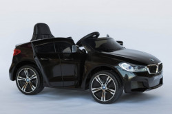 BMW 6 GT Licencirani Auto za decu na akumulator sa kožnim sedištem i mekim gumama - Crni ( BMW GT ) ( BJ 2164 ) - Img 5