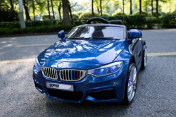 BMW 8 Auto za decu na akumulator sa kožnim sedištima i mekim gumama - Plavi ( BJP807 ) - Img 3
