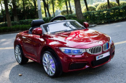 BMW 8 Auto za decu na akumulator sa kožnim sedištima i mekim gumama - Crveni ( BJP807 ) - Img 6