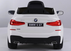 BMW GT 6 Licencirani Dečiji auto na akumulator sa kožnim sedištima i mekim gumama - Beli - Img 4