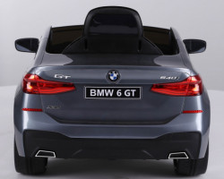 BMW GT 6 Licencirani Dečiji auto na akumulator sa kožnim sedištima i mekim gumama - Sivi - Img 9