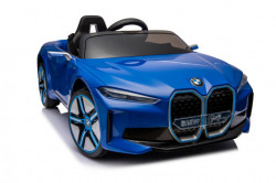 BMW i4 Dečiji Auto na akumulator sa kožnim sedištem i mekim gumama - Plavi - Img 11