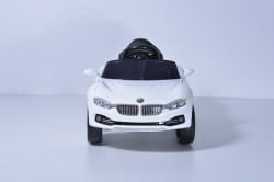 BMW Mini Auto na akumulator sa kožnim sedištem i mekim gumama - Beli - Img 2