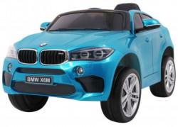 BMW X6 Licencirani model 229-1 Auto za decu sa kožnim sedištem i mekim gumama - Metalik plavi - Img 10
