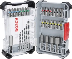 Bosch Extra Hard Screwdriver Bit and Metal HSS Drill Bit Set, Display, 35 pcs ( 2607017726 )