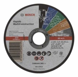 Bosch Rezna ploča ravna Rapido Multi Construction Bosch ACS 60 V BF, 125 mm, 1,0 mm ( 2608602385 )