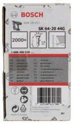 Bosch SK64 20G 44 mm Ravni ekser sa upuštenom glavom pocinkovana ( 2608200530 )