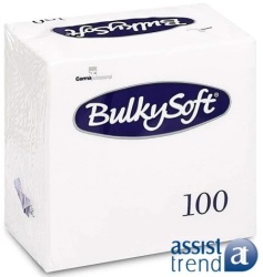BulkySoft salveta bela 33x33cm 100/1 2sl (20 pak) ( 154-C32980E20 )