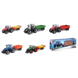 Burago tractor with trailer asst. ( BU31920 )