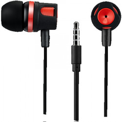 Canyon EP-3 stereo earphones with microphone, Red ( CNE-CEP3R )  - Img 2