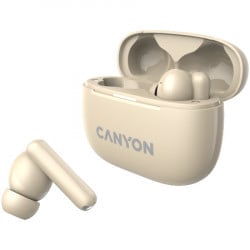 Canyon OnGo TWS-10 ANC+ENC, Bluetooth Headset, Beige ( CNS-TWS10BG )  - Img 3