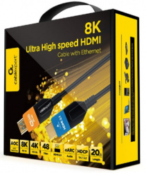 CC-HDMI8K-AOC-20M Gembird Active Optical (AOC) ULTRA High speed HDMI 2.1 8K UHD with Ethernet 20m - Img 1