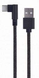 CC-USB2-AMCML-0.2M Gembird pod uglom USB Type-C kabl za punjenje i prenos podataka, 0.2 m, black - Img 1