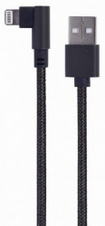 CC-USB2-AMLML-0.2M Gembird pod uglom USB 8-pin kabl za punjenje i prenos podataka, 0.2 m, black - Img 2