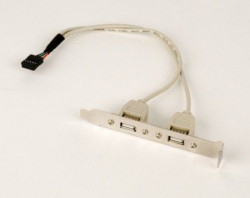 CCUSBRECEPTACLE Gembird Double USB Receptacles on bracket 25cm - Img 2