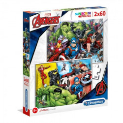 Clementoni puzzle 2x60 avengers - 2019 ( CL21605 )  - Img 1