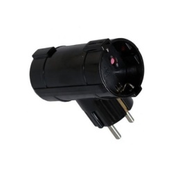 Commel dvostruki t razdelnik 16a 250v crni ( c6338-2 )