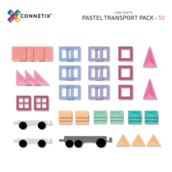 Connetix Magnetni konstruktor Pastel Transport Pack 50 delova ( SW11845 )-2