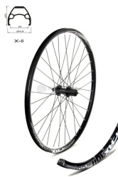 Crosser *crosser zadnji točak x11, dupli zid 27,5&quot shimano, kaseta, alu - za disk, crna sa ajletima ( 3000124 )