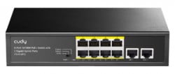 Cudy FS1010PG 8-Port 10/100M PoE+ Switch, 2 Uplink 10/100/1000M, 120W, 250m, 4KV protection, steel - Img 1