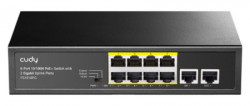 Cudy FS1010PG 8-Port 10/100M PoE+ Switch, 2Uplink 10/100/1000M, 120W, 250m, steel (Alt.PFS3010-8ET) - Img 1