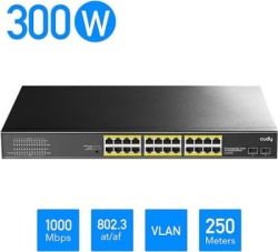 Cudy GS1026PS2 24-Port Gigabit PoE+ Switch with 2 Uplink Gigabit Ports and 2 Gigabit SFP Slots 300W-10