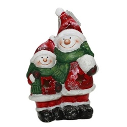Dekordom 23221 Novogodišnja dekoracija - led snowman family red -19 19cm - n65 ( 025490 )